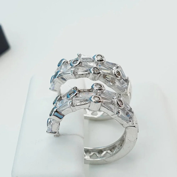 "925 Sterling Silver Cubic Zircon Earrings, UU1P7A7020 - Picture 8 of 9